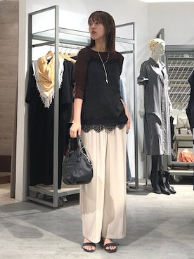 「Jena espace merveilleux（ジェナ　エスパスメルヴェイユ）のアイテム（Tシャツ/カットソー）」を使った、らむしさん（レディース・171cm）の秋コーディネート
