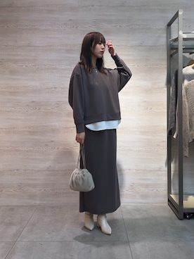 「アイテム（ワンピース/ドレス）」を使った、らむしさん（レディース・171cm）の秋コーディネート