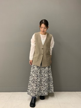 「アイテム（その他アウター）」を使った、suzuさん（レディース・148cm）の秋コーディネート