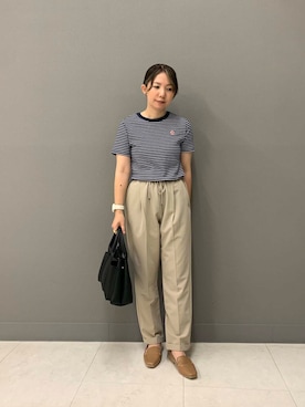 「PETIT BATEAU（プチバトー）のアイテム」を使った、suzuさん（レディース・148cm）の夏コーディネート