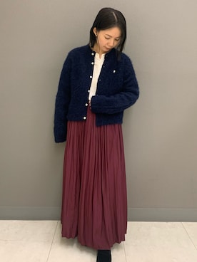 「FORK&SPOON（フォークアンドスプーン）のFORK&SPOON　バンドカラーダブルクロスシャツ（シャツ/ブラウス）」を使った、suzuさん（レディース・148cm）の秋コーディネート