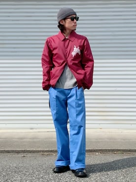 「アイテム（ナイロンジャケット）」を使った、Ryon-Pさん（メンズ・161cm）の秋コーディネート