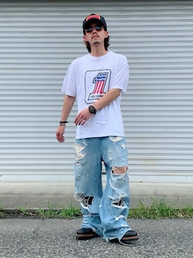 「アイテム（帽子）」を使った、Ryon-Pさん（メンズ・161cm）の夏コーディネート