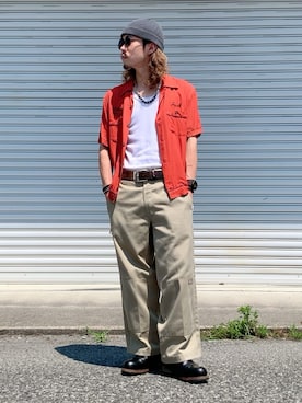 「The Flat Head（ザ・フラットヘッド）のアイテム」を使った、Ryon-Pさん（メンズ・161cm）の夏コーディネート