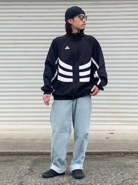 「アイテム（スリッポン）」を使った、Ryon-Pさん（メンズ・161cm）の秋コーディネート