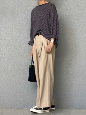 「LENO（リノ）のアイテム（トップス）」を使った、shoさん（メンズ・167cm）の秋コーディネート