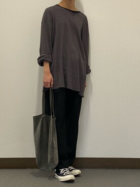 「LENO（リノ）のアイテム（トップス）」を使った、shoさん（メンズ・167cm）の秋コーディネート