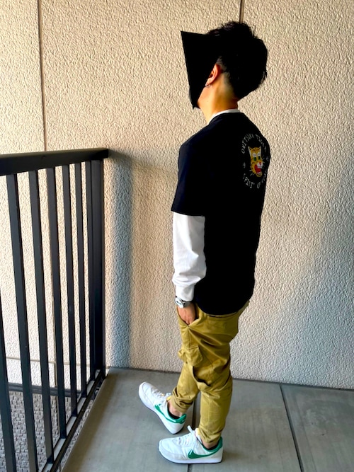 ディッキーズ Tシャツ デニム カーゴ ストリートコーデ c-boy style M T I｜Dickiesのカーゴパンツを使ったコーディネート - WEAR