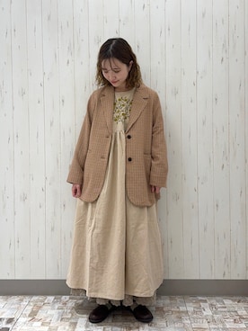 「Samansa Mos2（サマンサ モスモス）のアイテム（ジャケット/アウター）」を使った、ayamiさん（レディース・153cm）の秋コーディネート