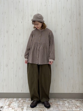 「Samansa Mos2（サマンサ モスモス）のエッグパンツ（その他パンツ）」を使った、ayamiさん（レディース・153cm）の秋コーディネート