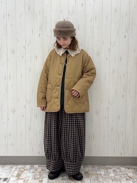 「Samansa Mos2（サマンサ モスモス）のアイテム（ブルゾン）」を使った、ayamiさん（レディース・153cm）の冬コーディネート