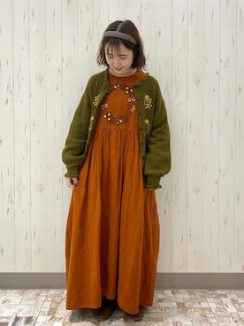 「Samansa Mos2（サマンサ モスモス）のアイテム」を使った、ayamiさん（レディース・153cm）の秋コーディネート