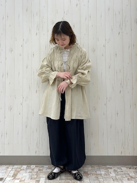 「サマンサモスモス」｜「アイテム（チュニック）」を使った、ayamiさん（レディース・153cm）の春コーディネート