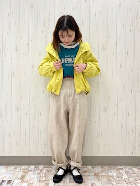 「サマンサ モスモス(Samansa Mos2)」｜「アイテム（マウンテンパーカー）」を使った、ayamiさん（レディース・153cm）の春コーディネート