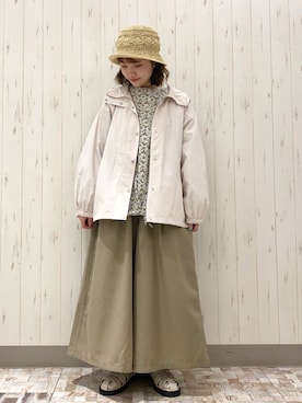 「サマンサ モスモス(Samansa Mos2)」｜「アイテム（マウンテンパーカー）」を使った、ayamiさん（レディース・153cm）の春コーディネート