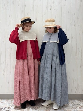 「ゆべしコラボ」｜「アイテム（ワンピース/ドレス）」を使った、ayamiさん（レディース・153cm）の春コーディネート