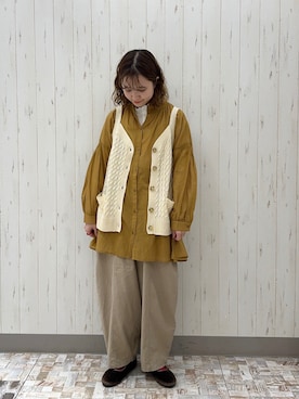 「Samansa Mos2（サマンサ モスモス）のエッグパンツ（その他パンツ）」を使った、ayamiさん（レディース・153cm）の秋コーディネート