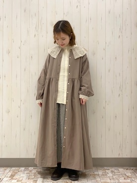 「サマンサ モスモス(Samansa Mos2)」｜「アイテム（ワンピース/ドレス）」を使った、ayamiさん（レディース・153cm）の秋コーディネート