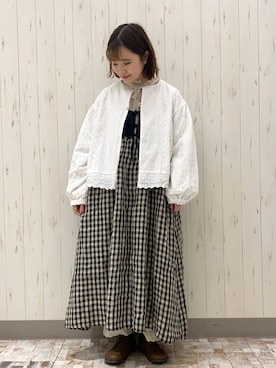 「kazumiコラボ」｜「アイテム（ジャケット/アウター）」を使った、ayamiさん（レディース・153cm）の冬コーディネート