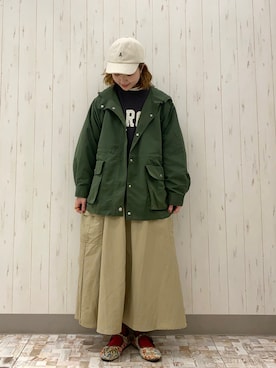 「秋」｜「アイテム（ノーカラージャケット）」を使った、ayamiさん（レディース・153cm）の秋コーディネート