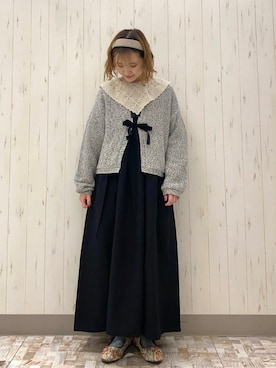 「サマンサ モスモス(Samansa Mos2)」｜「アイテム（ワンピース/ドレス）」を使った、ayamiさん（レディース・153cm）の秋コーディネート