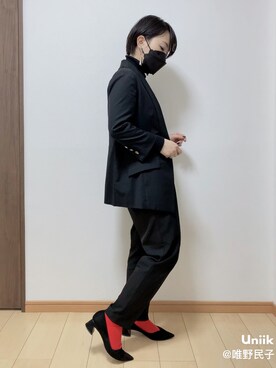 「BLACK BY MOUSSY（ブラックバイマウジー）のアイテム（ジャケット/アウター）」を使った、ただの民子さん（レディース・149cm）の春コーディネート