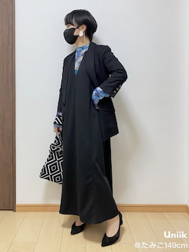 「BLACK BY MOUSSY（ブラックバイマウジー）のアイテム（ジャケット/アウター）」を使った、ただの民子さん（レディース・149cm）の春コーディネート