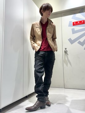 「アイテム（ブルゾン）」を使った、Sadaさん（メンズ・171cm）の秋コーディネート