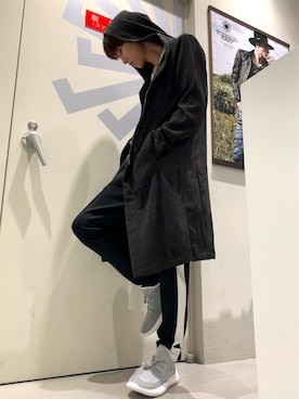 「TORNADO MART（トルネードマート）のTORNADO MART∴バイカラーイージーパンツ（その他パンツ）」を使った、Sadaさん（メンズ・171cm）の秋コーディネート