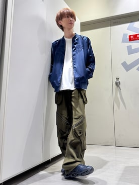 「アイテム（スカジャン）」を使った、Sadaさん（メンズ・171cm）の秋コーディネート