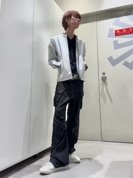 「アイテム（ライダースジャケット）」を使った、Sadaさん（メンズ・171cm）の秋コーディネート