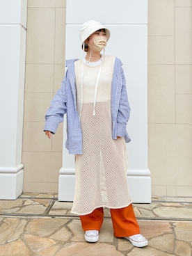 「OVERRIDE」｜「アイテム（スラックス）」を使った、sayo.さん（レディース・150cm）の春コーディネート