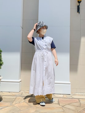 「OVERRIDE」｜「アイテム（スラックス）」を使った、sayo.さん（レディース・150cm）の夏コーディネート