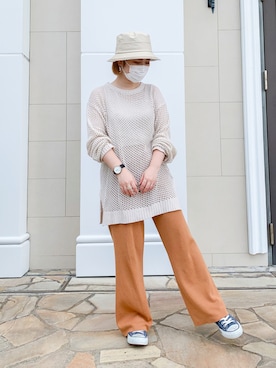 「CONVERSE（コンバース）のconverse（コンバース） ALL STAR OX（オールスターOX）（スニーカー）」を使った、sayo.さん（レディース・150cm）の秋コーディネート