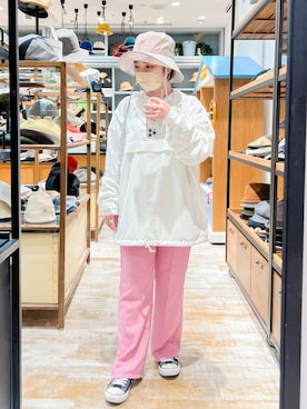 「BROKEN BASE（ブロークンベース）のアイテム（ブルゾン）」を使った、sayo.さん（レディース・150cm）の春コーディネート