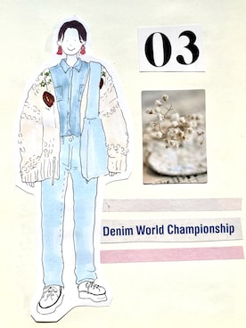 「EDWIN（エドウィン）のアイテム」を使った、DIVER.Kさん（レディース・157cm）の春コーディネート