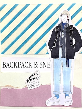 「EDWIN（エドウィン）のアイテム（パンツ）」を使った、DIVER.Kさん（レディース・157cm）の春コーディネート