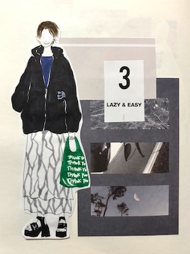 「イラストコーデ」｜「アイテム（ジャケット/アウター）」を使った、DIVER.Kさん（レディース・157cm）の夏コーディネート