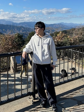 「MOMA（モマ）のアイテム」を使った、ryomaさん（メンズ・170cm）の冬コーディネート