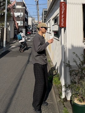 「Bargiee（バージー）のアイテム」を使った、ryomaさん（メンズ・170cm）の春コーディネート