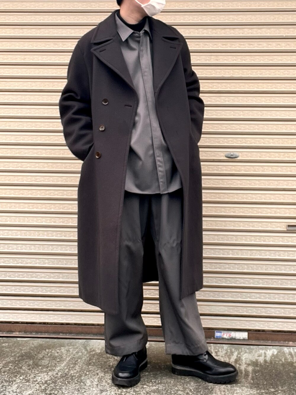 ジャケット・アウター LIDNM Super140s OFFICER COAT CHARCOAL LIDNM（リドム）の「SUPER140S OFFICER COAT（チェスターコート