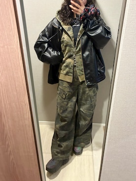 朱さん（レディース・158cm）の冬コーディネート