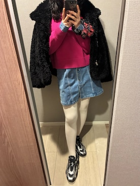 「GAP（ギャップ）のアイテム（トップス）」を使った、朱さん（レディース・158cm）の冬コーディネート