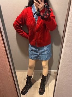 「Ameri（アメリ）のアイテム」を使った、朱さん（レディース・158cm）の冬コーディネート