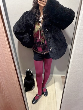 「BEIDELLI（ベイデリー）のアイテム」を使った、朱さん（レディース・158cm）の冬コーディネート