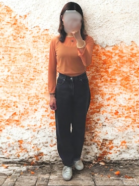 「UNIQLO（ユニクロ）のアイテム（その他トップス）」を使った、福島めぐみ(meg)さん（レディース・165cm）の春コーディネート