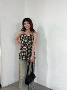 Chico（チコ）の「【ZOZO限定】2WAYオーバーチェックシャツ
