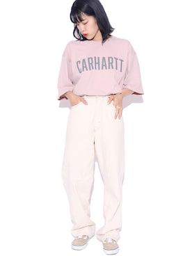 「Carhartt（カーハート）のアイテム（トップス、ピンク系）」を使った、ROOPTOKYO_sakiさん（レディース・160cm）の夏コーディネート