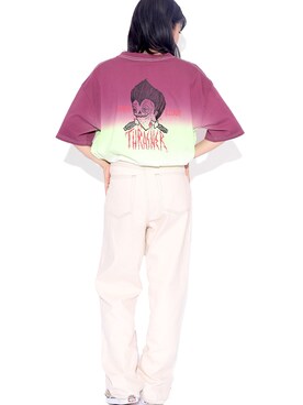 「THRASHER（スラッシャー）のアイテム（トップス、その他）」を使った、ROOPTOKYO_sakiさん（レディース・160cm）の夏コーディネート