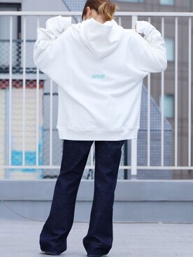 「ROOPTOKYO（ループトウキョウ）のアイテム（トップス、ホワイト系）」を使った、ROOPTOKYO_sakiさん（レディース・160cm）の夏コーディネート